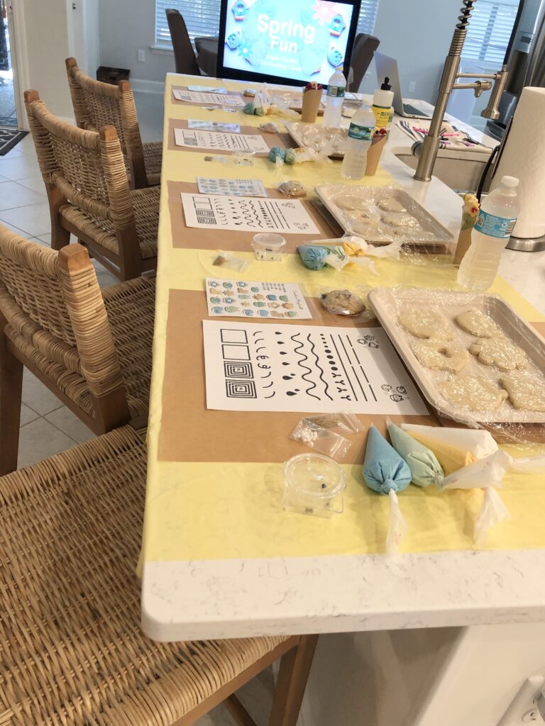 Adra Bakes Cookie Class Set up